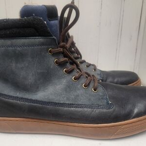 Men's ALDO Blue Leather High-Top Sneakers/Boots
